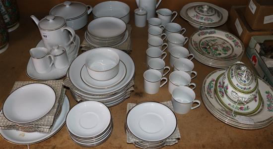 German Arzberg white gilt-lined dinner, tea and coffee service & a small quantity of IndianTree tableware